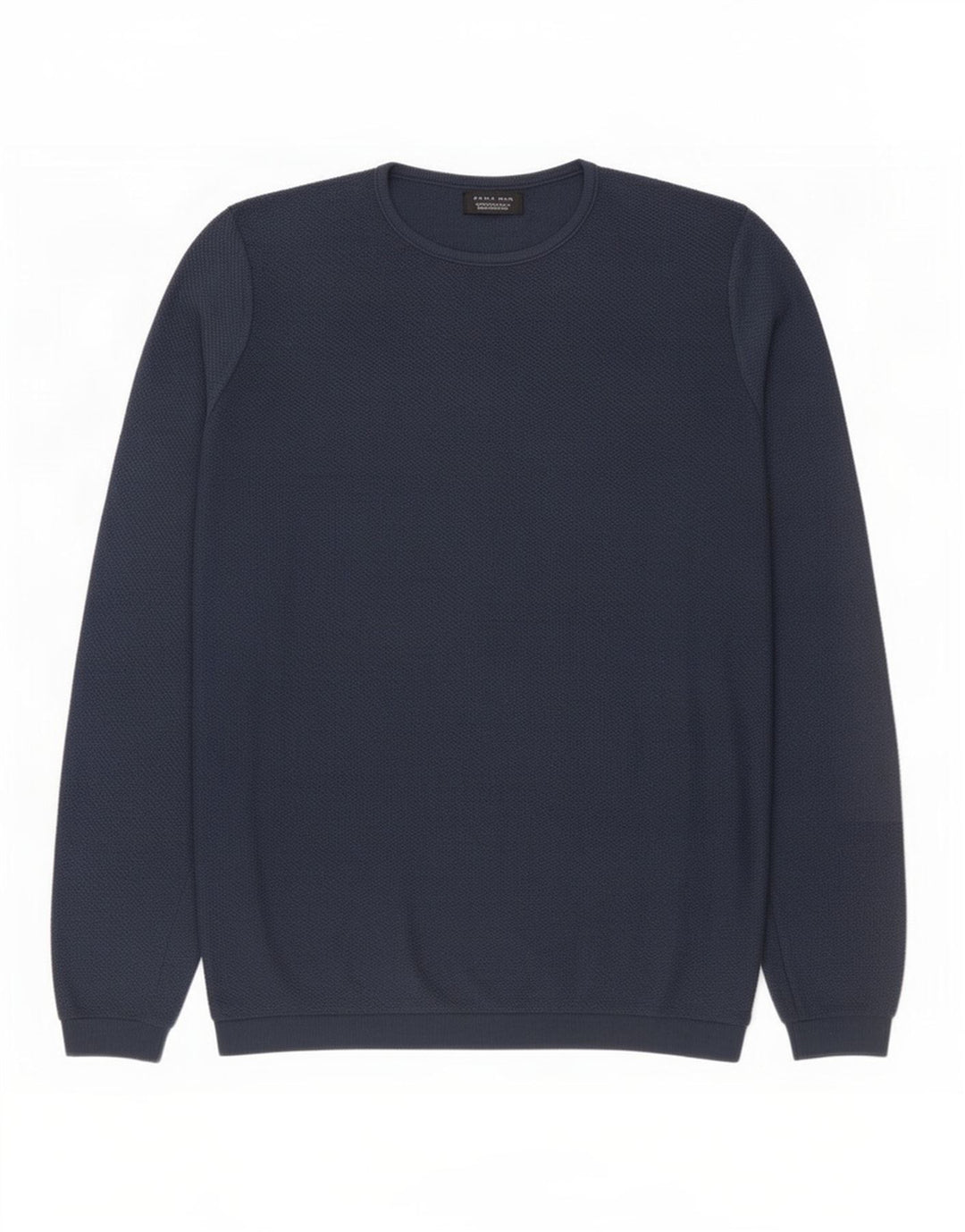 Zara Mens Crew Neck Jumper Sweater Large Navy Blue