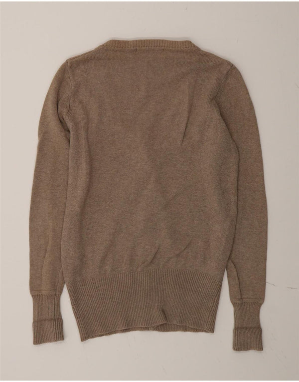 Zara Womens Cardigan Sweater UK 16 Large Gris Coton