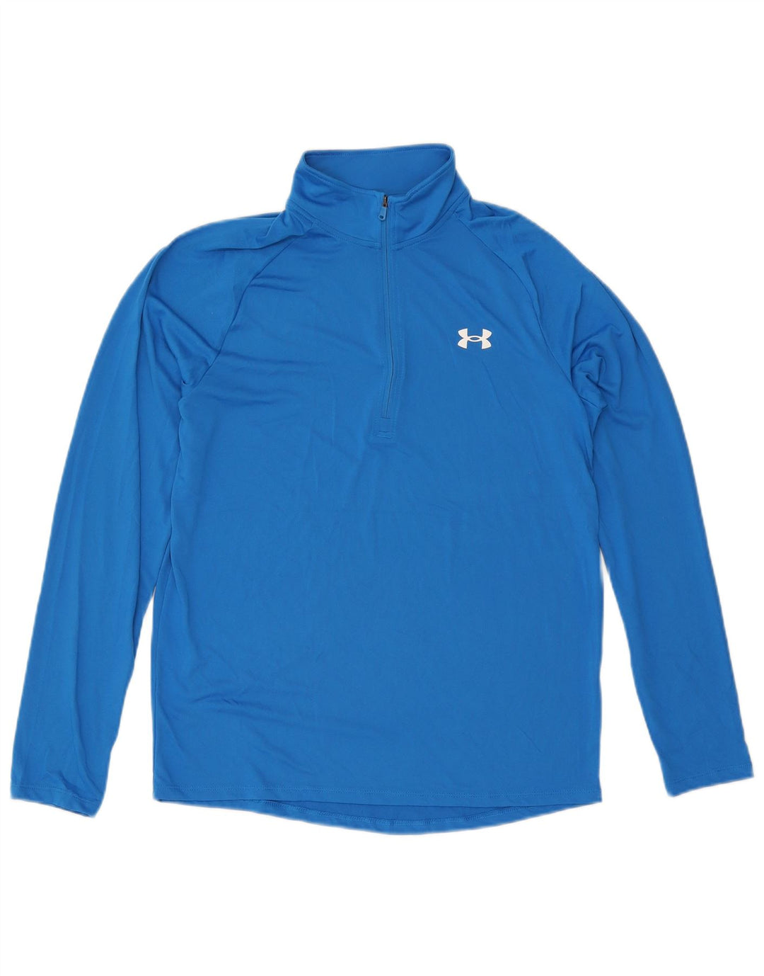 Under Armour Mens Zip Neck Pullover Tracksuit Top Medium Blue