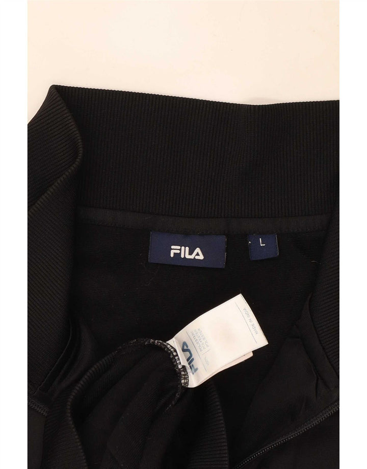 Fila Træningsdragt til mænd Topjakke Stor Sort Colourblock Polyester