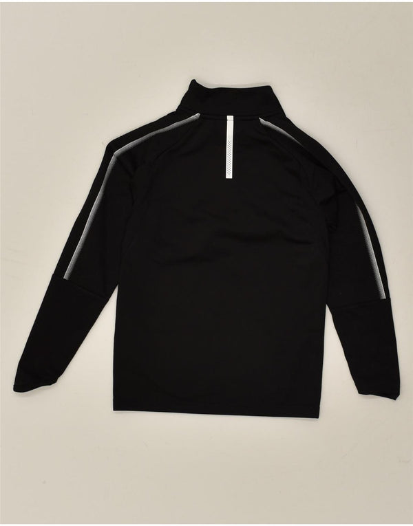PUMA Boys Graphic Zip Neck Pullover Tracksuit Top 7-8 Years Small  Black