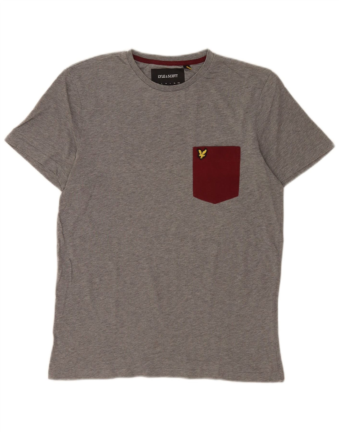 T-shirt da uomo Lyle & Scott Top piccola in cotone color block grigio