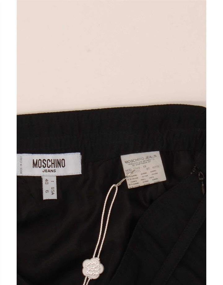 Moschino Dame Mini Nederdel IT 40 Small W27 Black Acetate