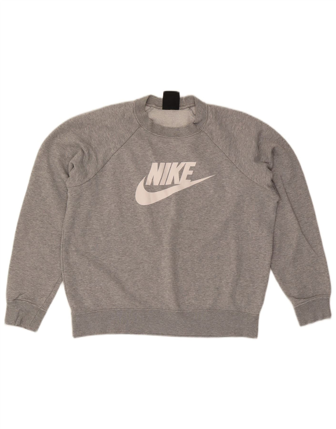 Nike Womens Graphic Sweatshirt Jumper UK 14 Medium Grey Cotton