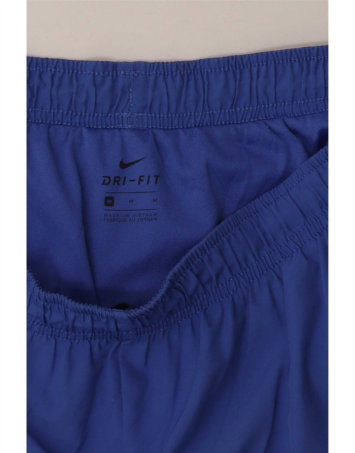 Pantaloncini sportivi da donna Nike UK 12 poliestere blu medio