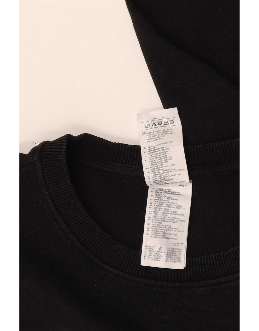 Reebok Pull Graphic Sweatshirt Jumper XL Homme Noir Coton