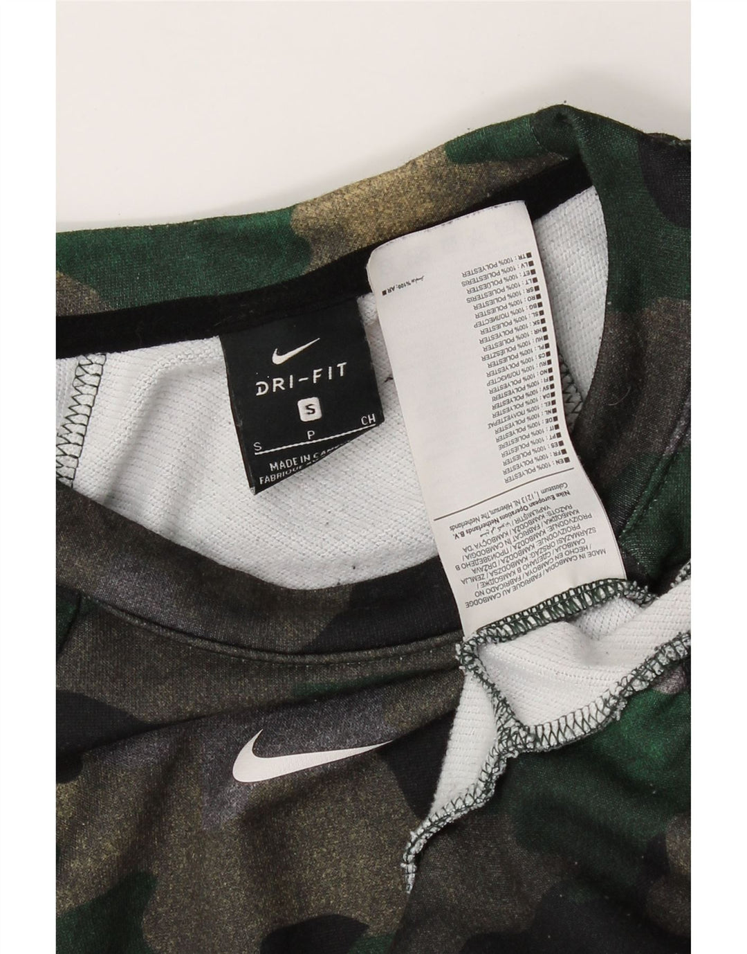 NIKE Womens Dri Fit Crop Sweatshirt Jumper UK 10 Small Multicoloured Vintage Nike and Second-Hand Nike from Messina Hembry 