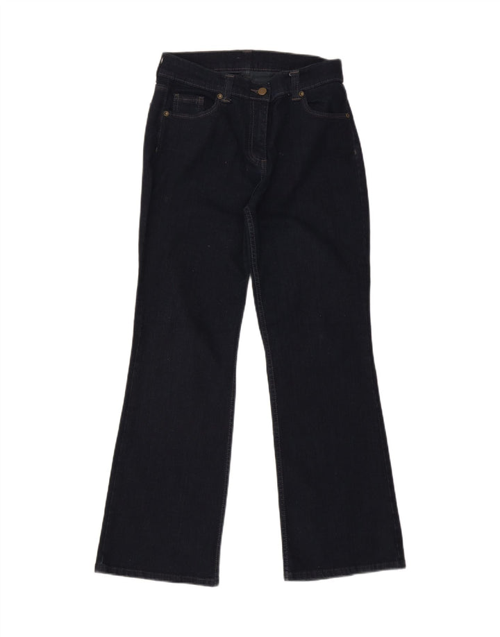 Marks & Spencer Womens Short Bootcut Jeans UK 10 Small W27 L28 Navy Blue