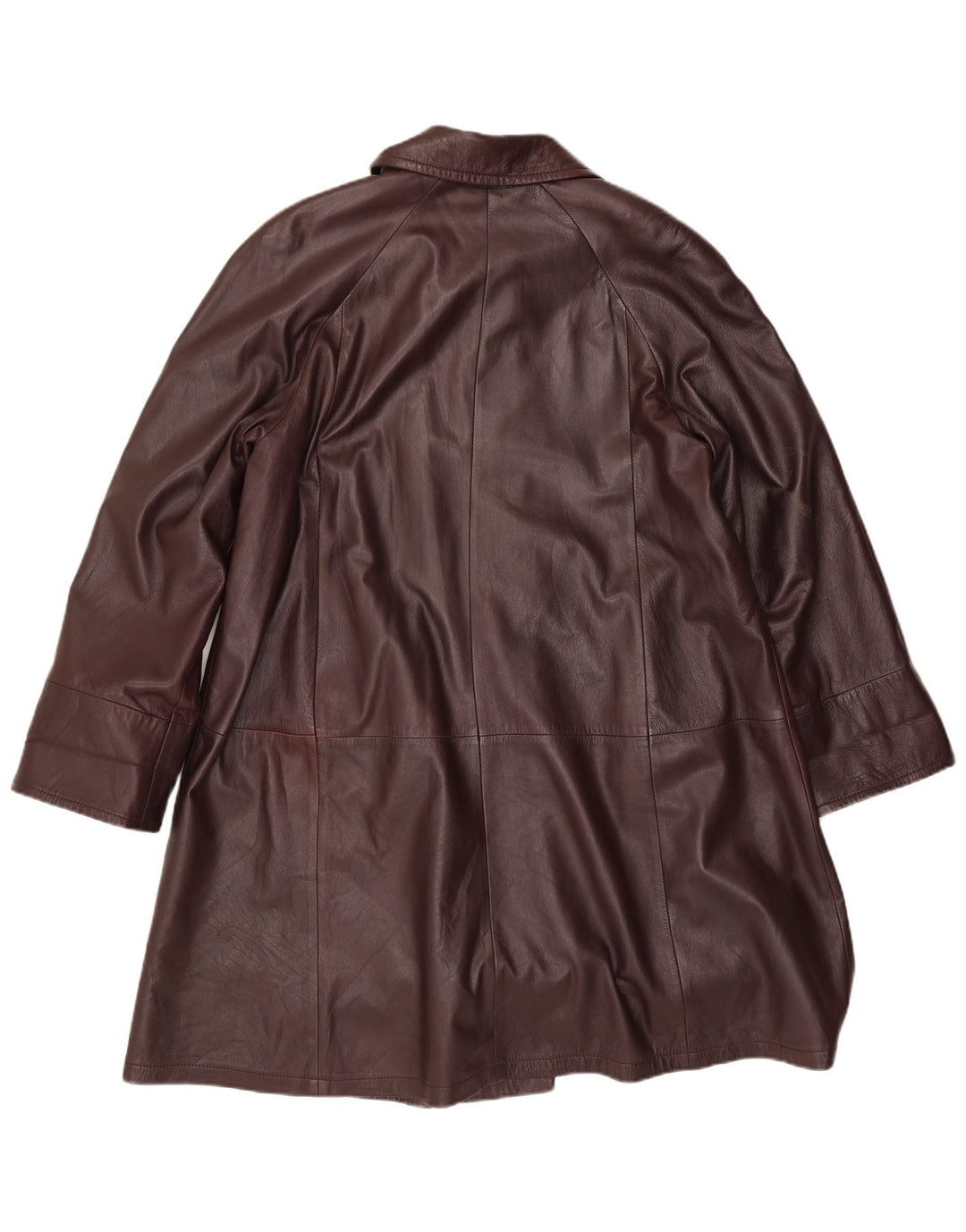 Basetti Womens Leather Coat IT 50 XL Brown Leather