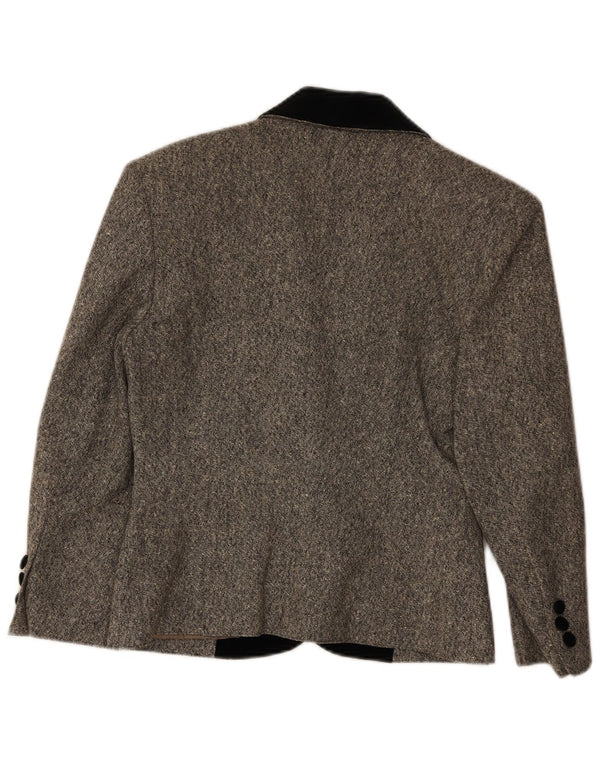 Electre Dame 1 Knap Blazer Jacket UK 10 Small Grå Flecked