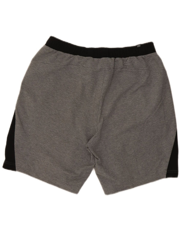 Puma Mens Sport Shorts Large Grey Colourblock Cotton