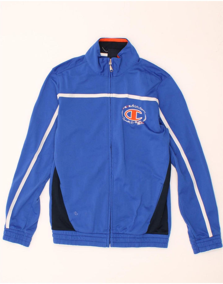 CHAMPION Boys Graphic Tracksuit Top Jacket 11-12 Years Large Blue Vintage Champion and Second-Hand Champion from Messina Hembry 