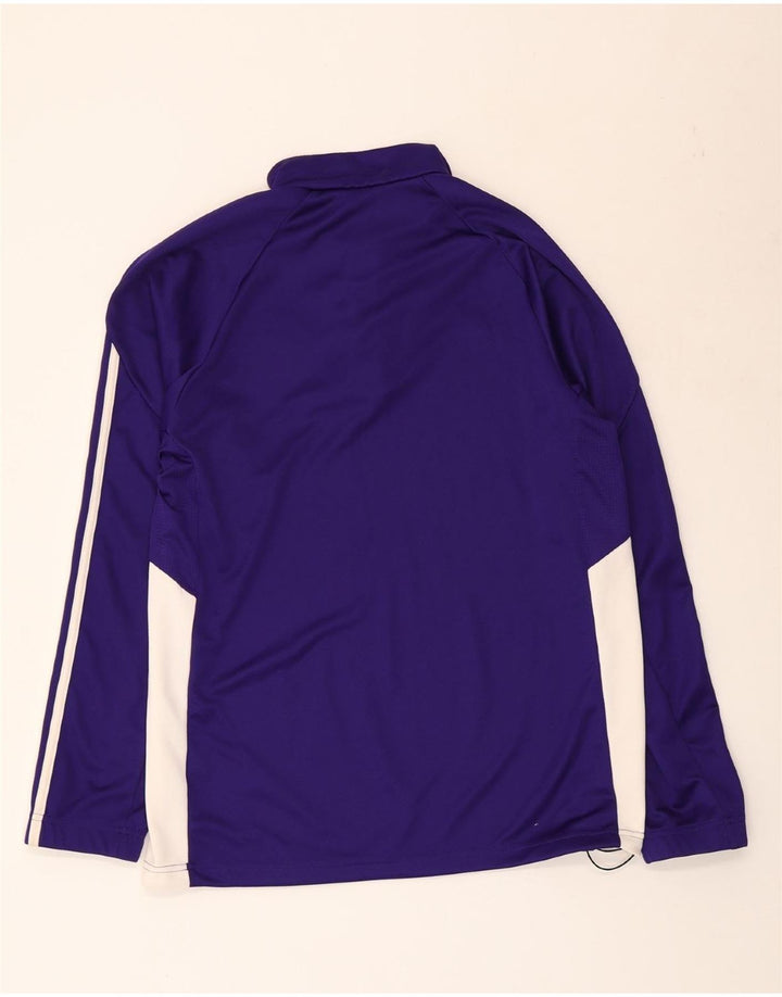 Adidas Mens Louisville Pullover Tracksuit Top Large Purple Colourblock