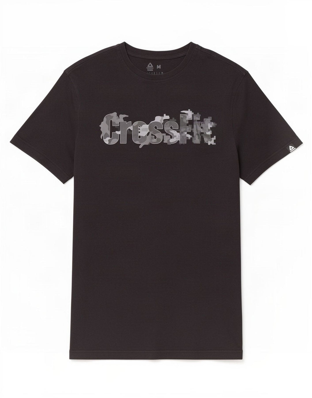 Reebok Mens Graphic T-Shirt Top Medium Black Cotton