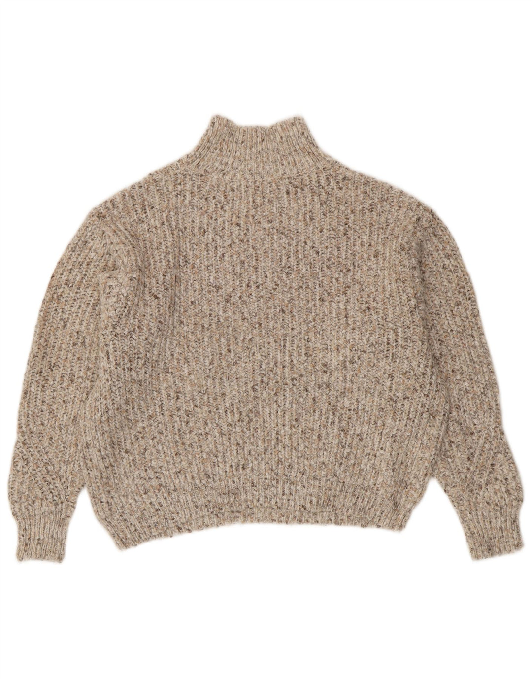 Maglione maglione a collo alto da donna Marks & Spencer UK 14 Beige medio