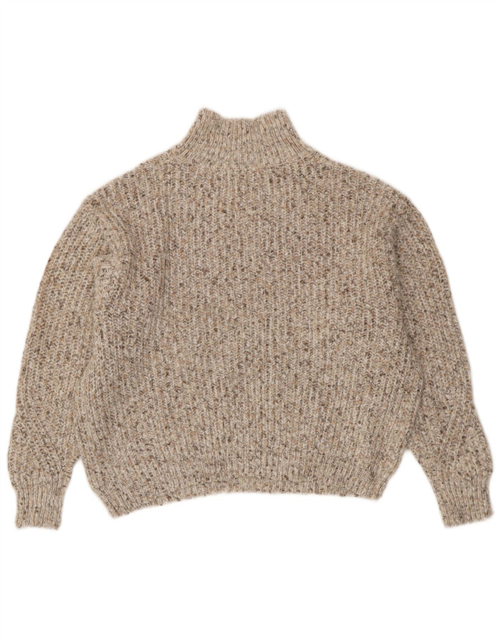 Maglione maglione a collo alto da donna Marks & Spencer UK 14 Beige medio