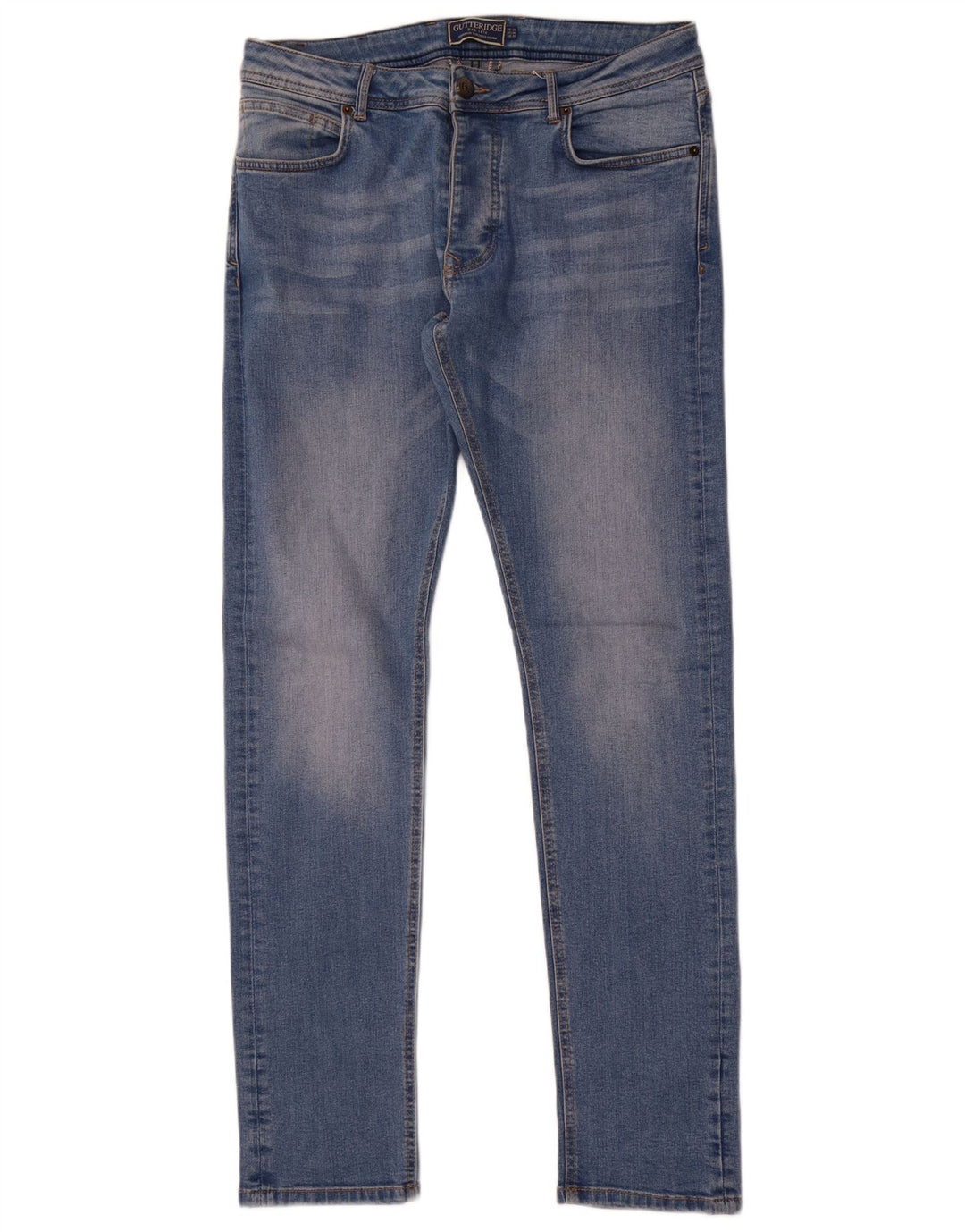 Gutteridge Mens Skinny Jeans IT 50 Large W32 L34 Blue Cotton