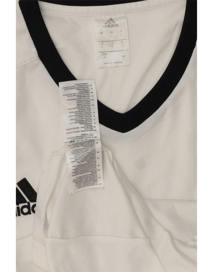 Мужская футболка Adidas Climalite, большой белый полиэстер