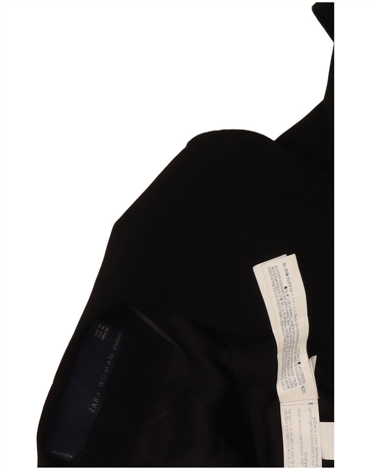 Zara Γυναικείο Open Blazer Jacket UK 14 Medium Black Colourblock Polyester