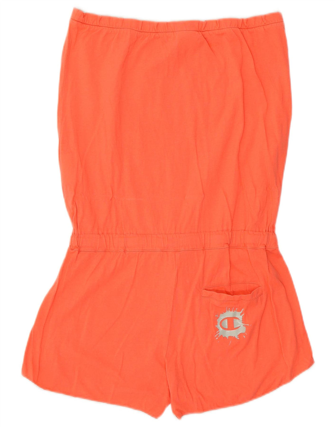 Tuta corta da donna con spalle scoperte con grafica Champion UK 12 arancione medio
