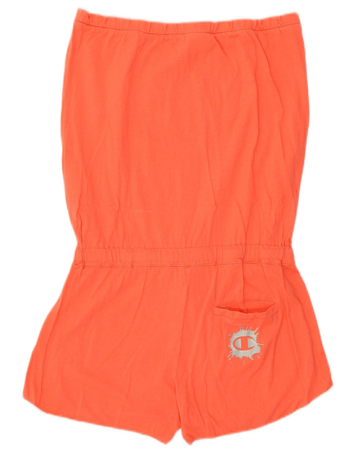 Tuta corta da donna con spalle scoperte con grafica Champion UK 12 arancione medio
