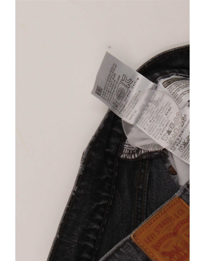 Jeans retos femininos Levi's W27 L26 algodão cinza