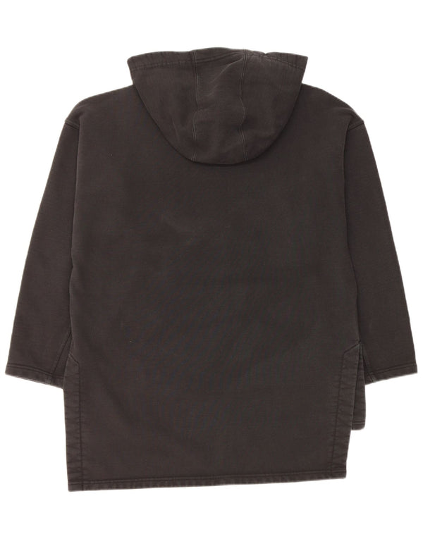 Adidas Pull à capuche long surdimensionné pour femme UK 10 Petit coton noir