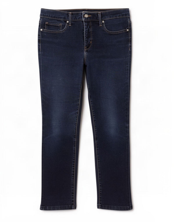 Levi's Womens Slim Cropped Jeans W31 L26 Navy Blue Cotton