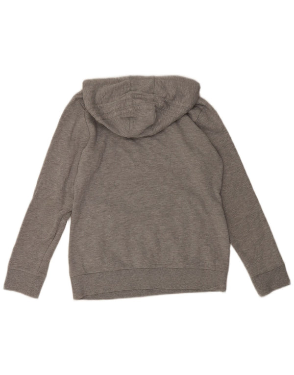 Adidas Pull à capuche graphique pour femme UK 12/14 Gris moyen Coton