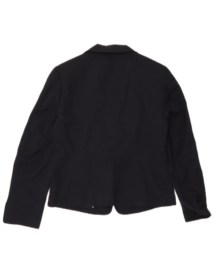 Marks & Spencer Damen Blazer Jacke UK 14 Mittel Marineblau gestreift