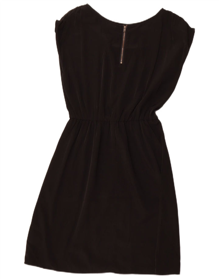 MOSSIMO Dame A-Line Kjole UK 10 Lille sort polyester