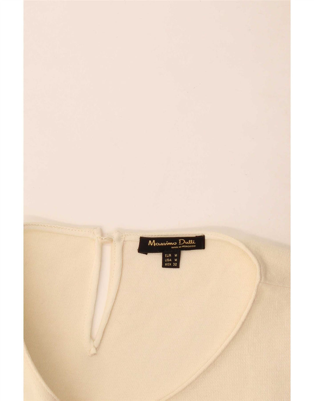 Massimo Dutti Blusa para Mujer Top UK 12 Medium Off White