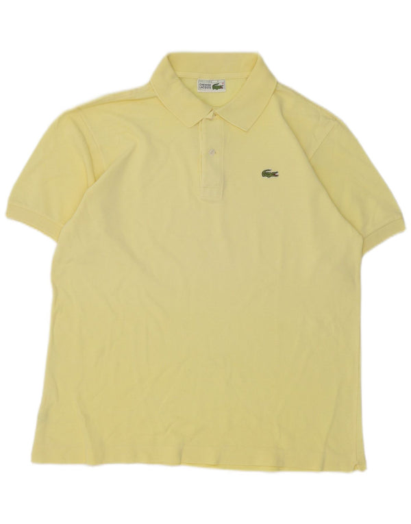 Camisa polo masculina Lacoste tamanho 5 XL algodão amarelo