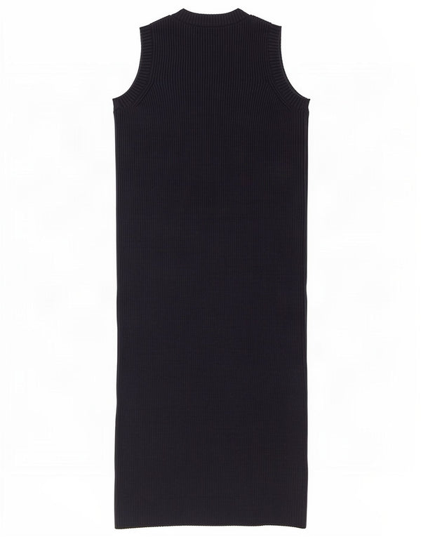 Abito maglione senza maniche da donna Zara UK 10 piccolo poliestere blu navy