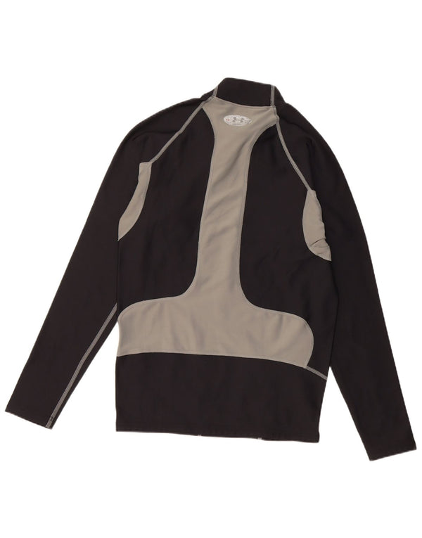 Under Armour Herren Slim Fit Top Langarm Large Schwarz Colourblock Sport