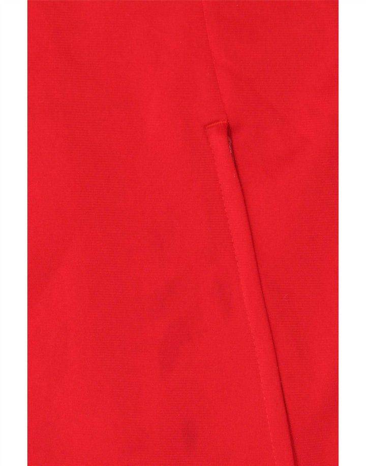 Adidas Mens Tracksuit Top Jacket Medium Red Colourblock Polyester
