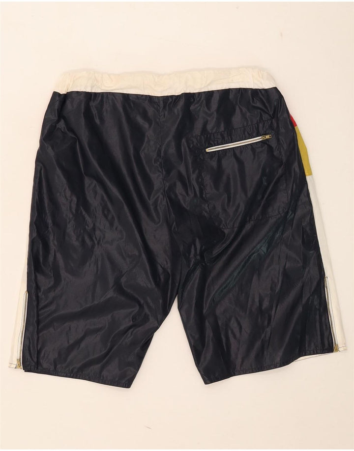Vintage Mens Swimming Shorts IT 52 Large Multicoloured Colourblock Nylon