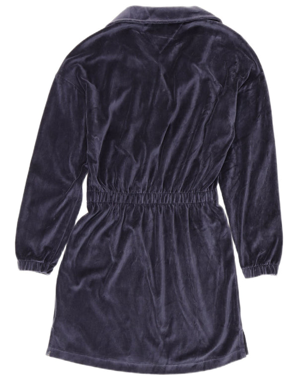 Abito maglione oversize in velluto da donna Tommy Hilfiger UK 10 piccolo blu navy