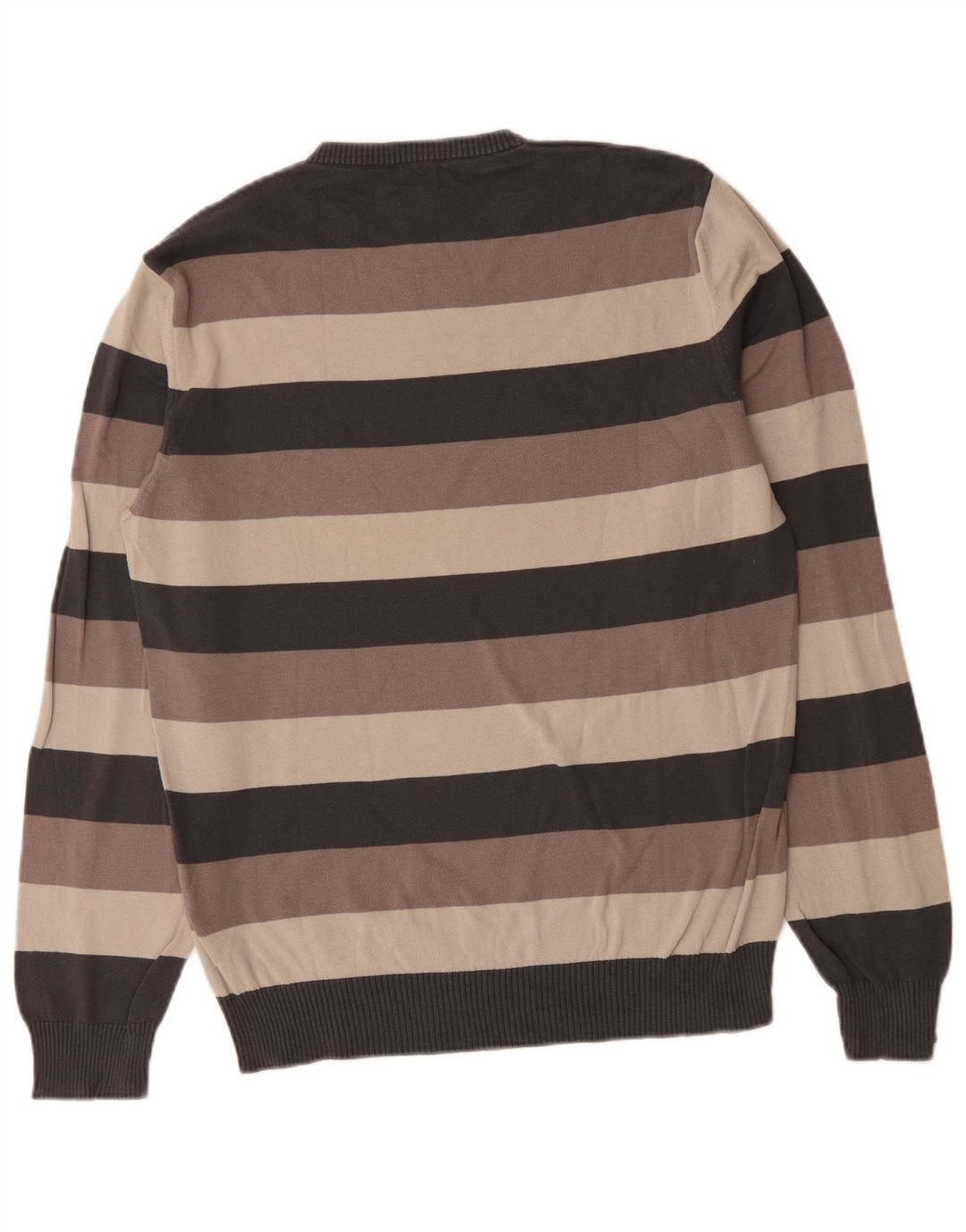 LEVI'S Mens Crew Neck Jumper Sweater Large Multicoloured Striped Cotton