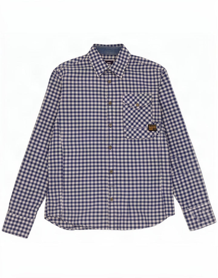 G-Star férfi ing közepes kék gingham pamut
