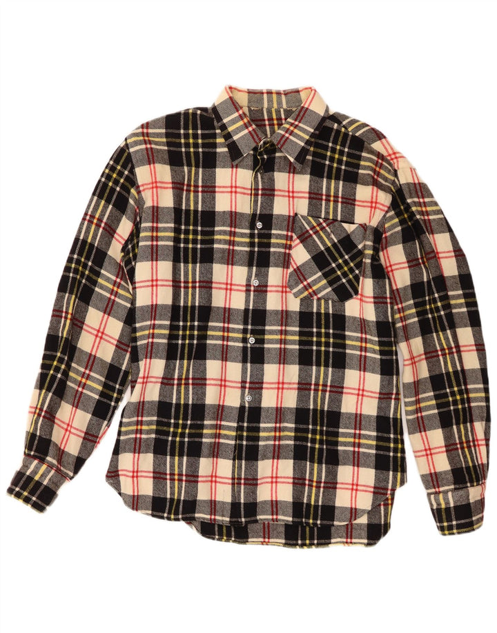 Vintage Mens Flannel Shirt Medium Multicoloured Plaid