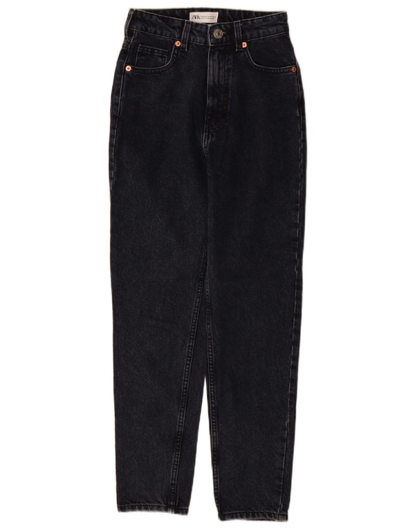Женские зауженные джинсы Zara EU 32 2XS W22 L28 Темно-синие