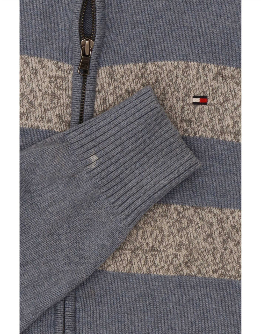 Tommy Hilfiger Pull Cardigan Homme Bleu Moyen Colorblock Coton