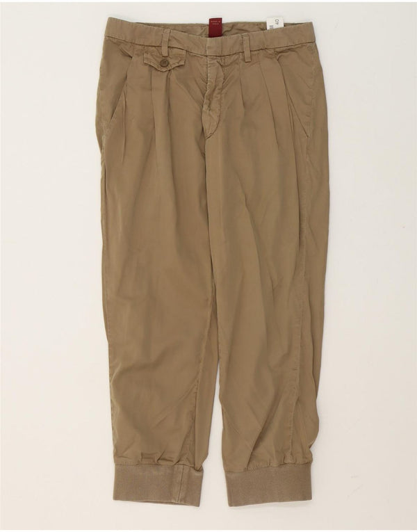 Dondup Pantaloni Corti da Donna con Pegged Joggers EU 40 Medio W30 L24 Marrone