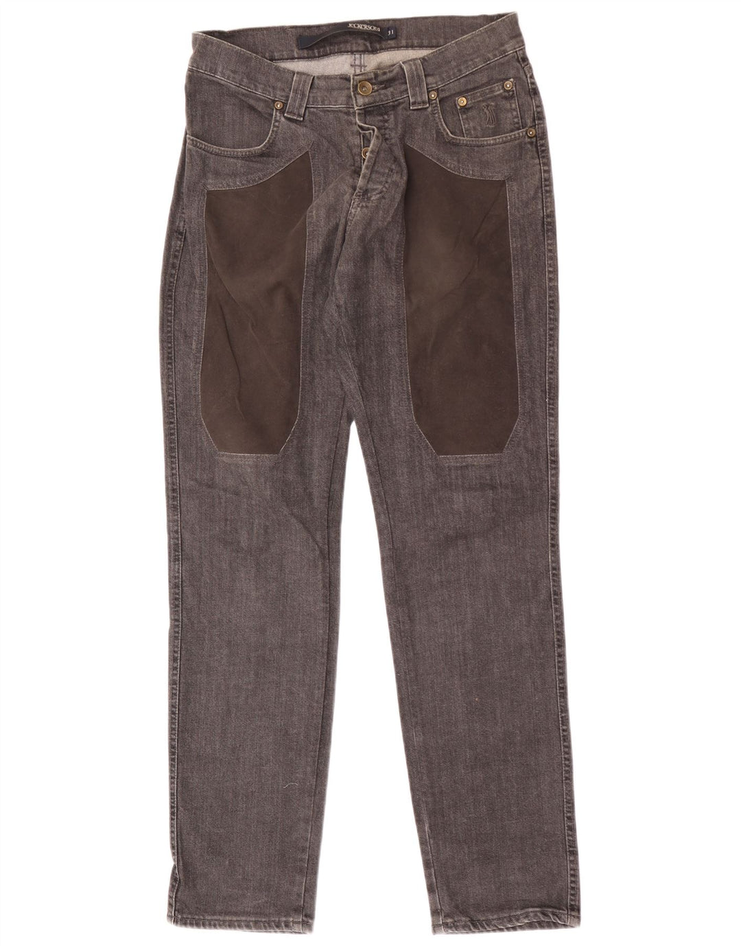 Jeckerson Mens Slim Jeans W31 L32 Grey Cotton