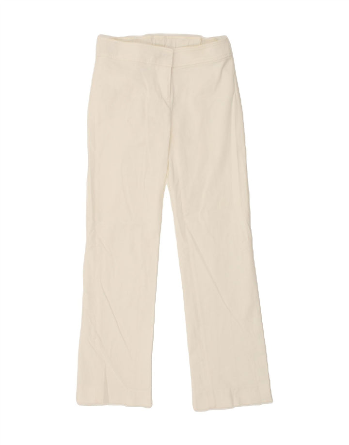 PATRIZIA PEPE Womens Bootcut Casual Trousers IT 44 Medium W28 L29   White Vintage Patrizia Pepe and Second-Hand Patrizia Pepe from Messina Hembry 