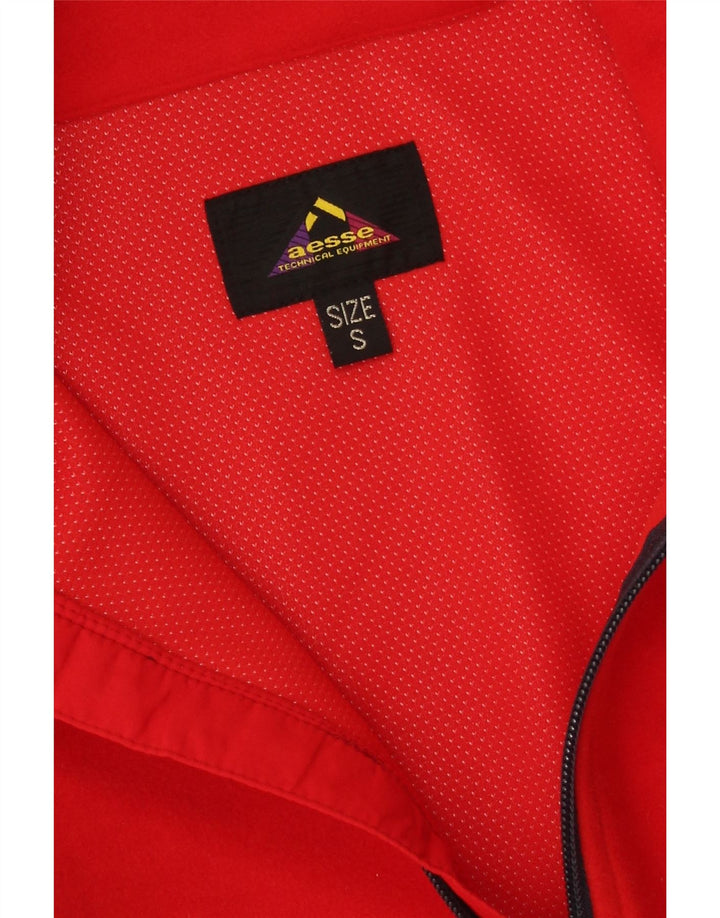 Aesse Herre Zip Neck Pullover Træningsdragt Top Lille Rød Polyester