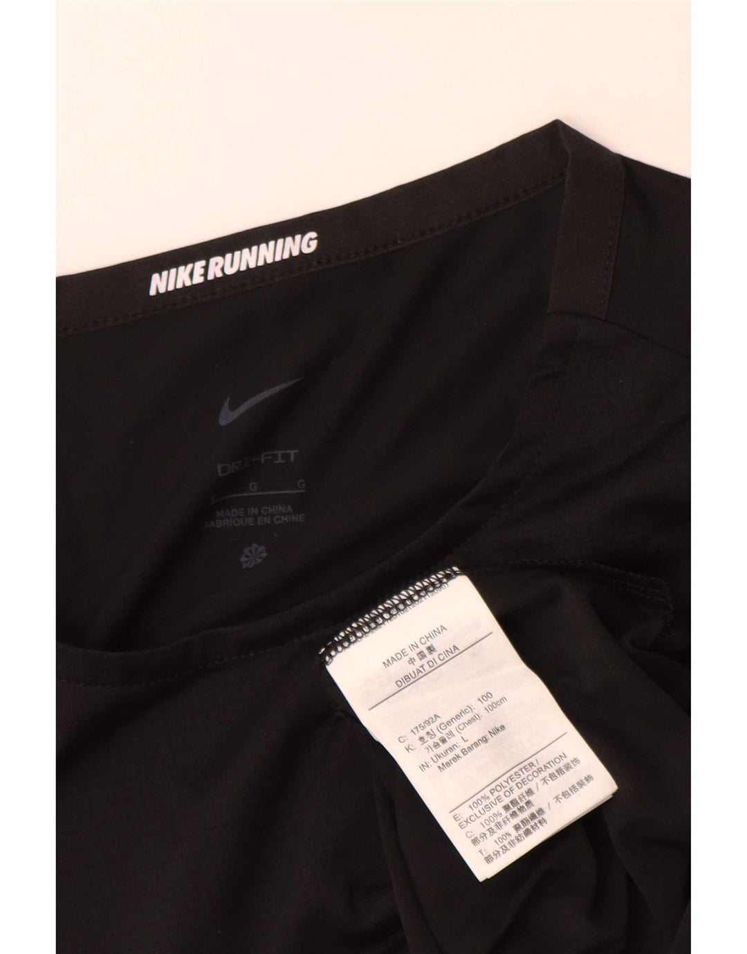 Nike Hommes Dri Fit T-Shirt Haut Large Noir Polyester