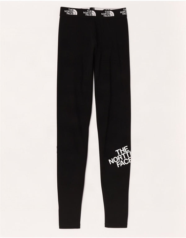 The North Face Womens Graphic Leggings UK 6 XS Black Cotton