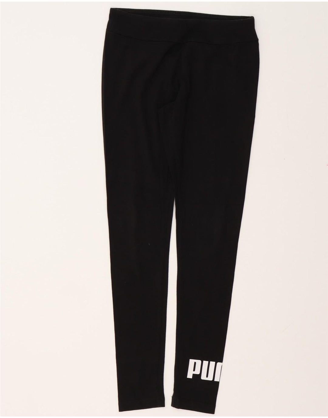 PUMA Womens Graphic Leggings UK 10 Small  Black Cotton